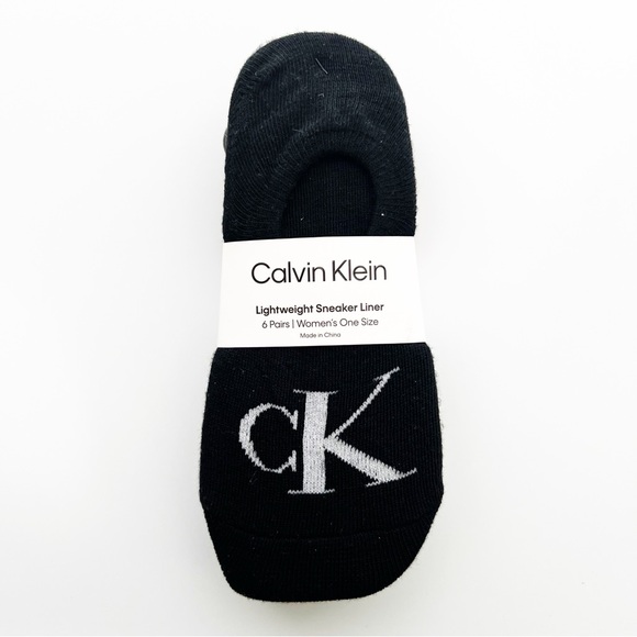 Calvin Klein Black Sneaker Liner Socks - Picture 1 of 5